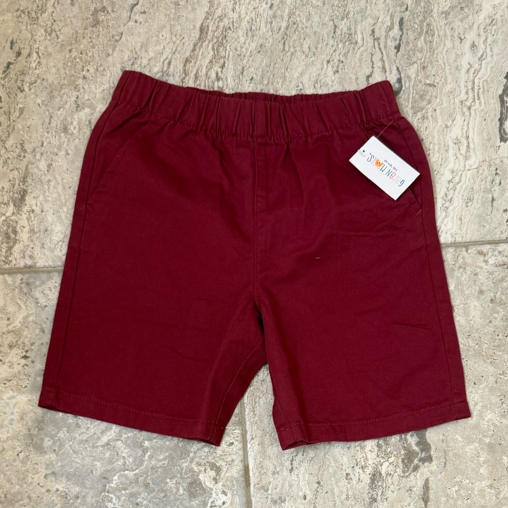 NWT Size 5T Garanimals Burgundy Elastic Waist Shorts